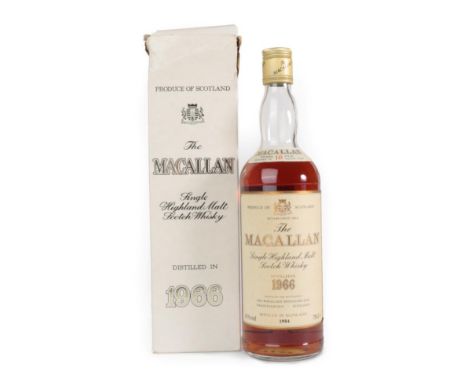 The Macallan Single Highland Malt Scotch Whisky 18 Years Old, distilled 1966, bottled 1984, 43% vol 75cl, in original cardboa