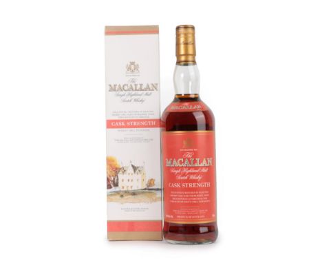 The Macallan Single Highland Malt Scotch Whisky Cask Strength, 58.2% vol 150ml, in original cardboard sleeve (one bottle)