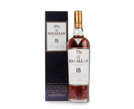 The Macallan Single Highland Malt Scotch Whisky 18 Years Old, distilled 1994, 43% vol 700ml, in original cardboard sleeve (on