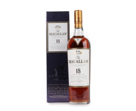 The Macallan Single Highland Malt Scotch Whisky 18 Years Old, distilled 1993, 43% vol 700ml, in original cardboard sleeve (on