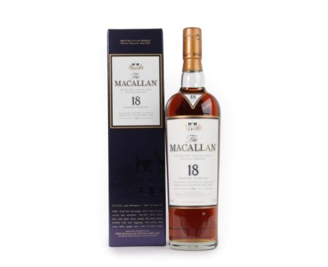 The Macallan Single Highland Malt Scotch Whisky 18 Years Old, distilled 1991, 43% vol 700ml, in original cardboard sleeve (on