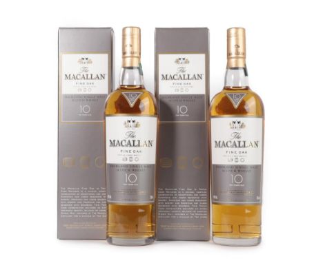 The Macallan Fine Oak Triple Cask Matured Highland Single Malt Scotch Whisky 10 Years Old, 40% vol 700ml, in original cardboa