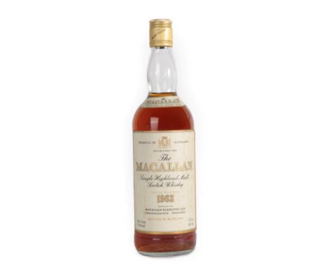 The Macallan Single Highland Malt Scotch Whisky 18 Years Old Special Selection 1963, 43% vol 75.7cl, 75° Proof 262/3 fl ozs (