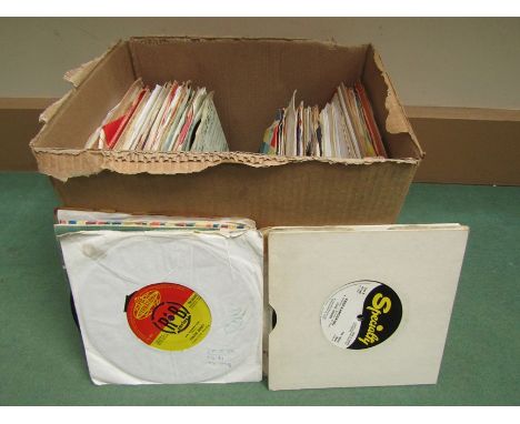 A collection of 1950's and 1960's Rock N Roll, R&amp;B, Pop and other 7" singles including Elvis Presley, Chuck Berry, Buddy 