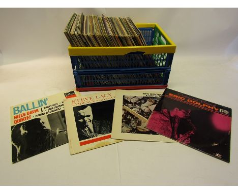A large collection of assorted Jazz LP's including Miles Davis, Wes Montgomery, Lee Konitz, Modern Jazz Quartet, John Lewis, 
