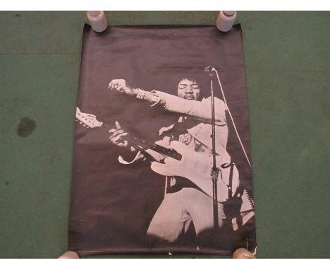 Two Personility Posters large black and white posters, No.102 Joan Baez and No.401 Jimi Hendrix, each approximately 106cm x 7
