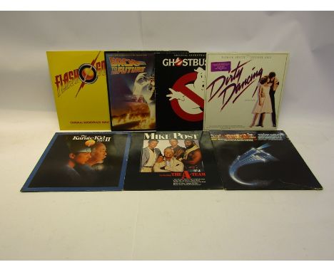A collection of Soundtrack LP's to include 'Back To The Future', 'Ghostbusters', 'The Karate Kid Part II', 'Flash Gordon', 'D