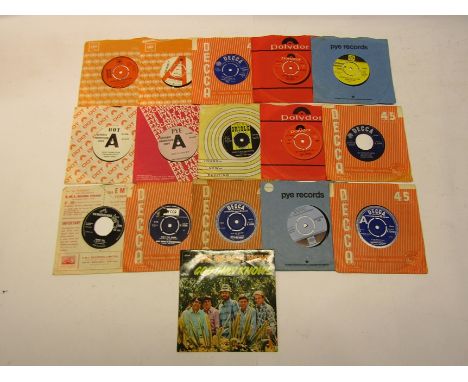 A vintage 7" single wallet containing a collection of 1960's Psych, R&amp;B, Pop, Rock and other 7" singles and EP's to inclu