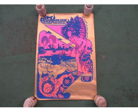 An Osiris Visions OA103 psychedelic poster for the Jimi Hendrix Experience at the Filmore Auditorium, June 20th-26th 1967, de