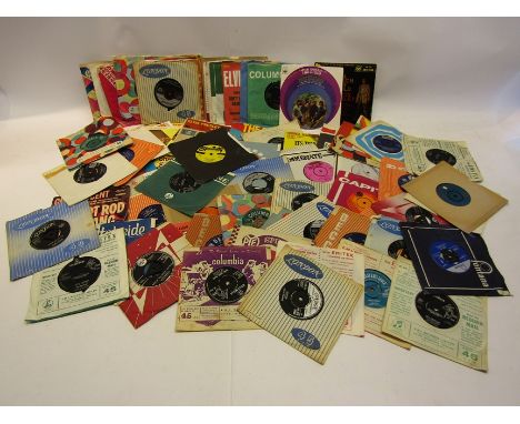 A box of 1950's and 1960's 7" singles and EP's including Gene Vincent, Zoot Money, Eddie Cochran, Clarence "Frogman" Henry, T