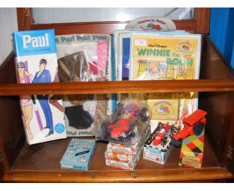 A vintage Paul - Sindy's boyfriend doll by Pedigree Dolls, together with Minic M225 steam roller, Scalextric model motor car 