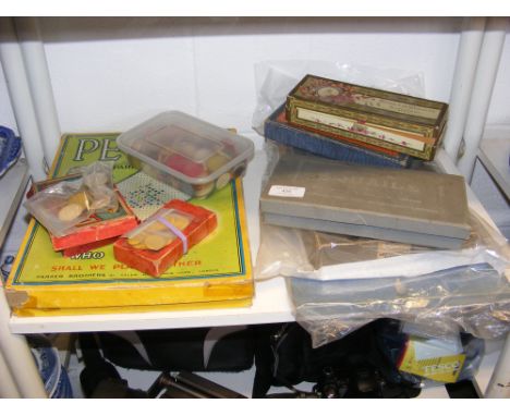 Assorted vintage and antique games, including John Jacques & Sons 'Squails'  