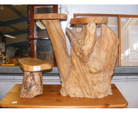 Tree trunk occasional tables 