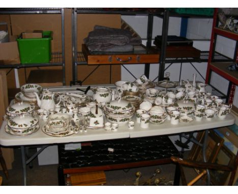 A sizeable quantity of Yuletide pattern Queens ceramic ware