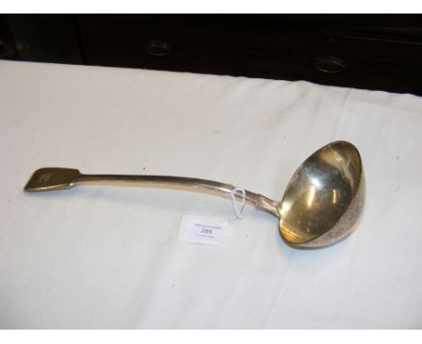 A silver ladle