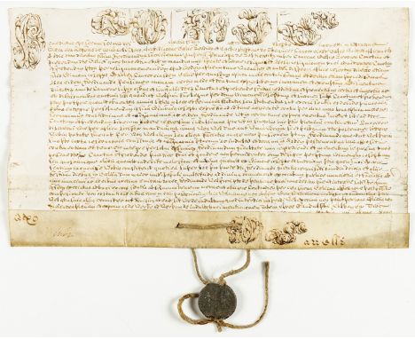 Benedict XIV (Pope, 1675-1758) Papal Bull relating to Michaelis Cleve and Stephano de Chequier, manuscript in Latin, on vellu