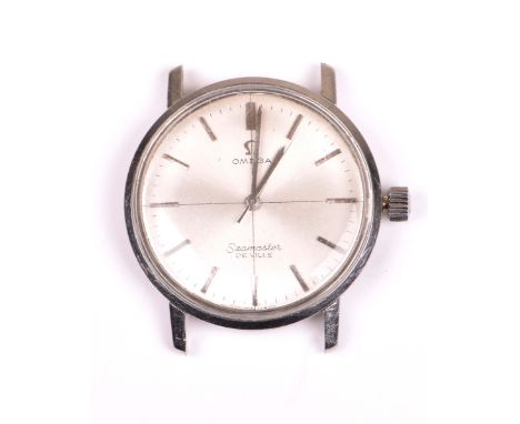Omega: A stainless steel manual wind Seamaster De Ville watchThe silvered dial with hourly applied silvered batons, minute ma