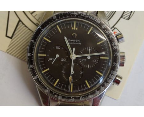 Omega: A stainless steel manual wind chronograph bracelet watchSpeedmaster 'Ed White', Ref:ST105.003-65, Movement No. 2401299