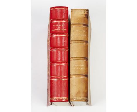 BERNARD SHAW, Prefaces. Published by Constable, 1st Edition 1934, a fine binding in half leather with marbled boards, TOGETHE