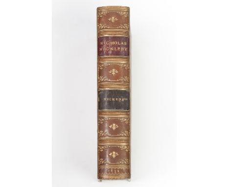 CHARLES DICKENS. The Life and Adventures of Nicholas Nickleby, with Illustrations by Phiz.  Published by Chapman Hall, dated 