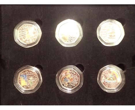 Limited edition 2020 Peter Pan silver proof 50p set. UK P&amp;P Group 1 (£16+VAT for the first lot and £2+VAT for subsequent 