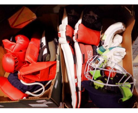 Shelf of mixed sports equipment. Not available for in-house P&amp;P 