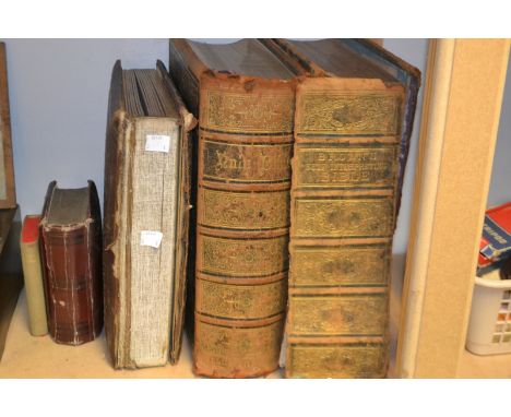 A Victorian leather photograph album; a carte de visite album; carte de visite and cabinet cards, 1860s and owards; Victorian