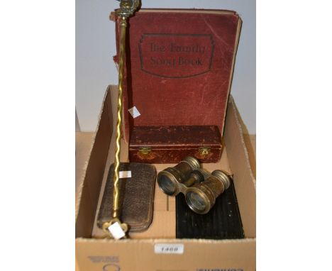 Binoculars, dominoes, toasting fork;  etc 