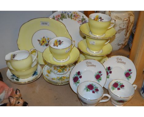 A Duchess floral tea set, a Paragon country fayre bread and butter plate, a Queens special flowers daffodil cup and saucer, a