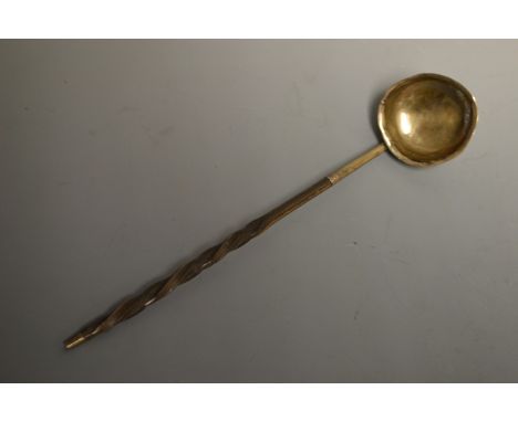 A Victorian silver toddy ladle