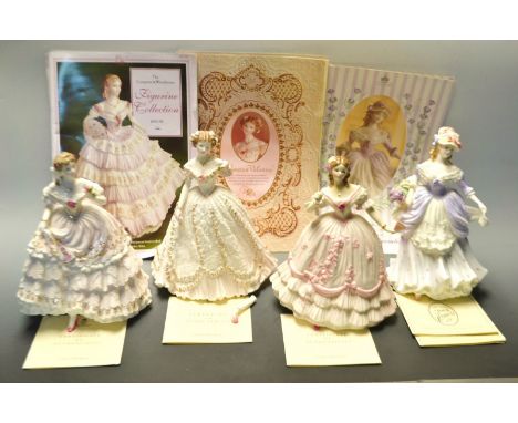 Royal Worcester - The figure collection, the fairest rose, limited edition; lavender sweet lavender; the masquerade begins
