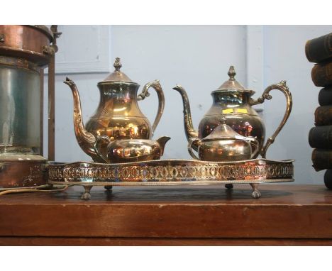 A plated tea service