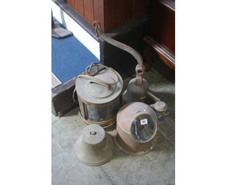 Two bells, Ship's lamp etc.