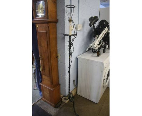 Wrought iron standard lamp