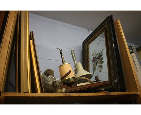 Various pictures, prints, a light fitting etc.