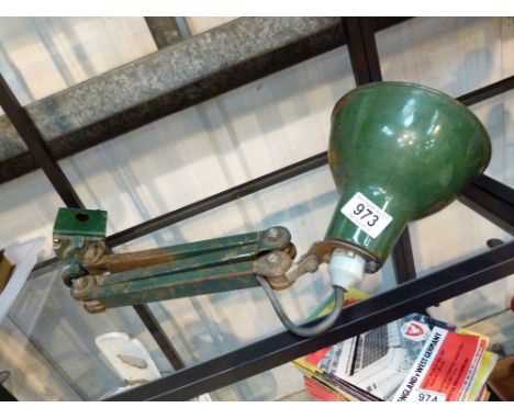 ANGLEPOISE LAMP. Vintage EDL metal industrial anglepoise lamp