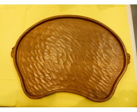 Robert Mouseman Thompson tray with twin mouse handles