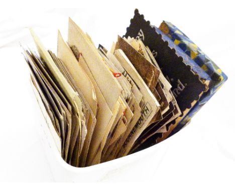VINTAGE POSTCARDS, PHOTOGRAPHS AND CARDS. Collection of mixed vintage postcards, WWI and WWII photographs and vintage greetin