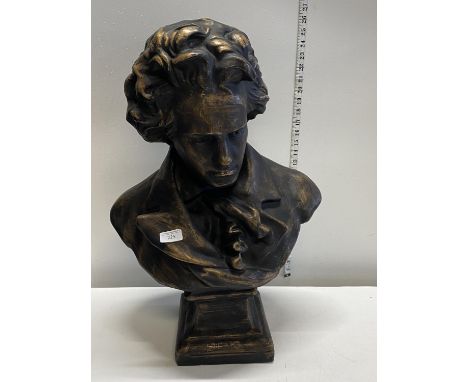 A large ceramic bust of Beethoven h65cm, shipping unavailable 