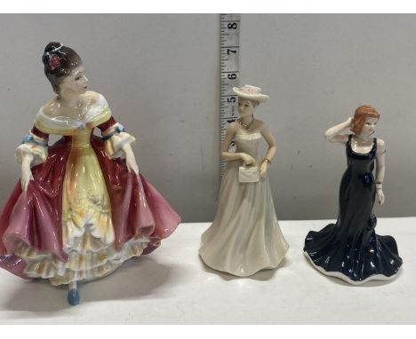 A selection of ceramic ladies including Royal Doulton and Coalport 