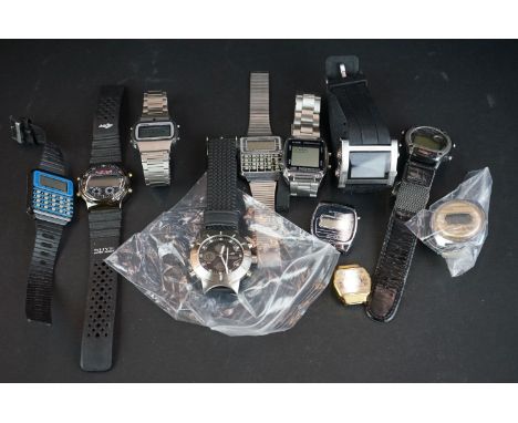 A collection of mixed wristwatches to includePulsar and Casio examples. 