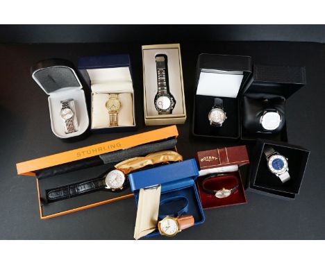 Collection of boxed watches to include Rotary, Ingersoll, Parnis, Stuhrling etc 