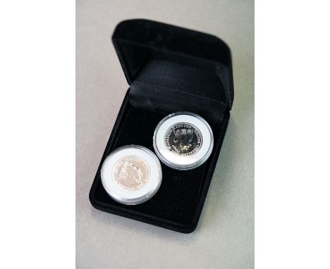 Two silver proof sovereign coins 