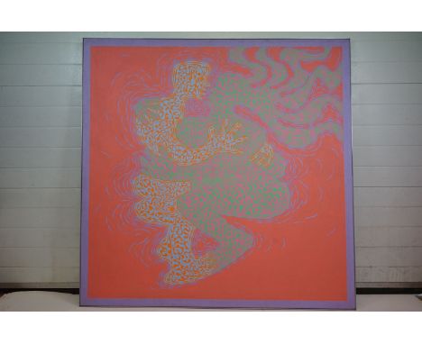 Philip Smith MBE ARCA (1928 - 2018), Large Oil on Canvas titled ' Mf1+1=1 ' signed, titled and dated 1968 to verso, 152.5cms 