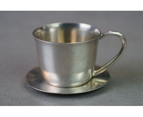 Sterling Silver Novelty Miniature Cup and Saucer 