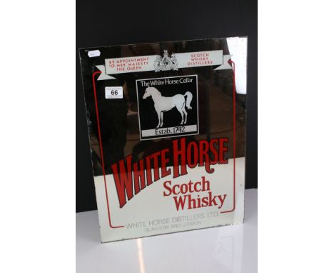 Advertising - White Horse Scotch Whisky Pub Advertising Mirror, unframed, 48cm x 37cm 
