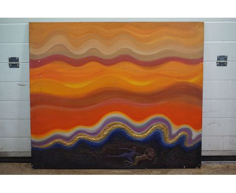 Philip Smith MBE ARCA (1928 - 2018), Large Acrylic and Gold Leaf Painting on Board titled ' Rama ' signed, titled to verso, 9