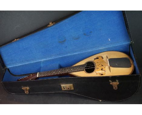 A vintage cased Il Globo Mandolin. 