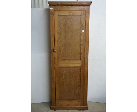 Vintage tall pine storage cupboard 