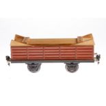 Märklin offener Güterwagen, Spur 1, HL, LS und gealterter Lack, L 24, Z 2-3